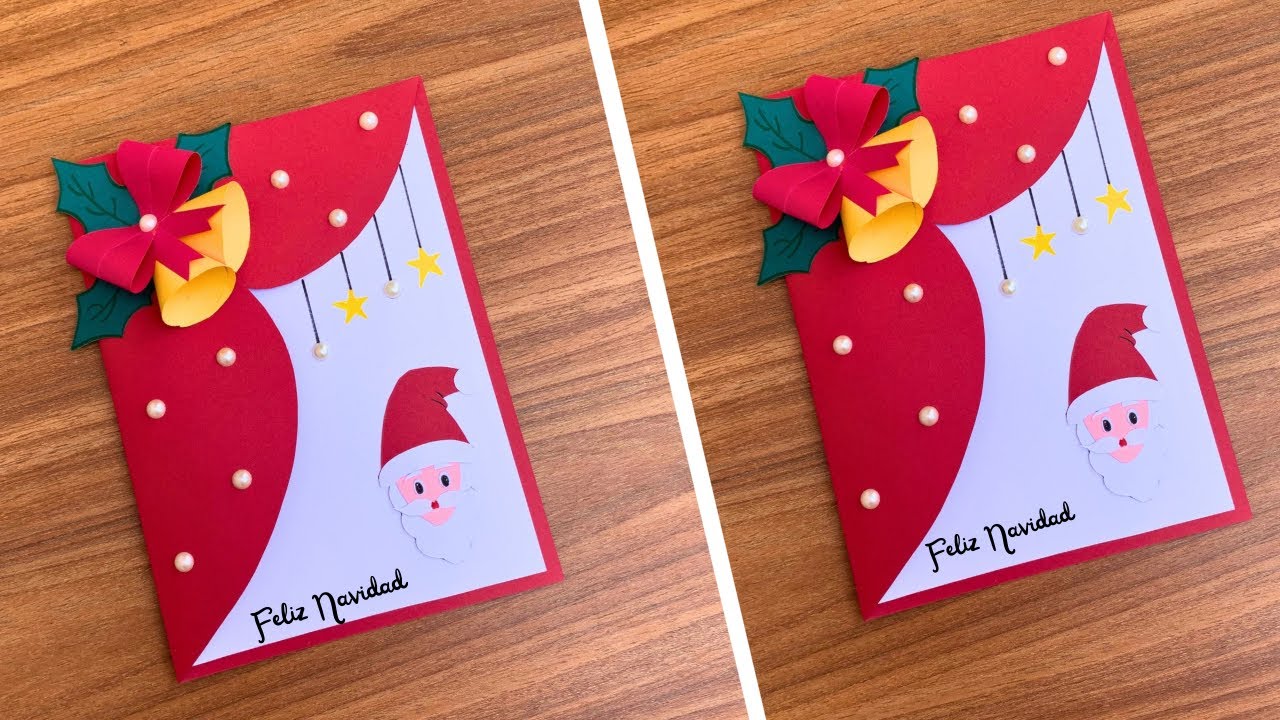 “Cómo Hacer una Tarjeta de Navidad Hecha a Mano 🌟 Fácil y Bonita para Sorprender a Todos” 