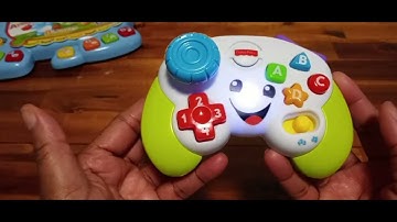 Fisher-Price Pretend Video Game Controller Baby Toy with Music Lights and Learning Songs