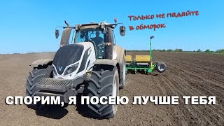 Гребаный датчик достал! Посев подсолнечника c Precision Planting, сеялка СПМ-8 + Valtra t234