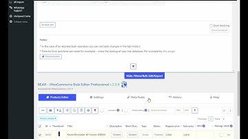 bulk edit with Bear woocommerce plugin