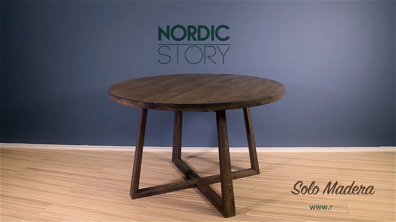 Mesa en madera maciza de roble rústica y extensible • ISMOBLE