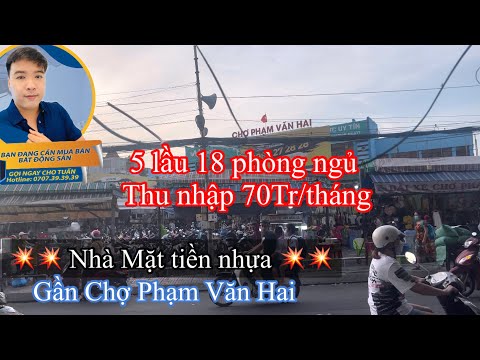 Video Tân Bình gần chợ Phạm Văn Hai ,mặt tiền nhựa 5 lầu đúc... - youtube