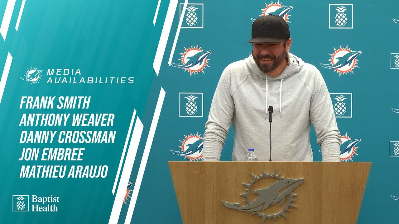 F. Smith, Weaver, Crossman, Embree, and Araujo meet with the media l Miami Dolphins
