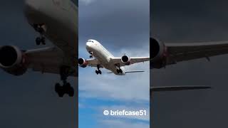G-VNYL B787-9 OPERATED BY VIRGIN ATLANTIC CAPTURED GOING INTO LAND AT LHR/EGLL RUNWAY 27L/09R