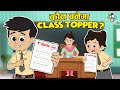   class topper  school ka result  hindi moral stories     puntoon kids