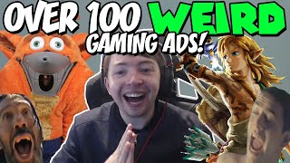 Reacting to Over 100 Weird, Wonderful &amp; Cursed Gaming Commercials