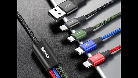 Cáp Sạc Nhanh Đa năng Baseus 4 Đầu cho iPhone iPad, Smartphone & Tablet Android Dài 1M2