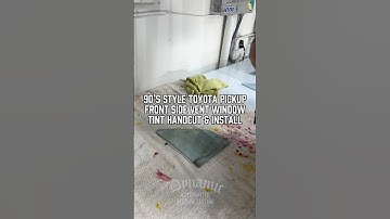 HOW TO: HANDCUT & INSTALL WINDOW TINT | 90’s TOYOTA PICK UP #windowtint #dynamicAWT #kauai #hawaii