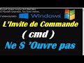 Linvite de commande  cmd  ne souvre pas dans windows 10
