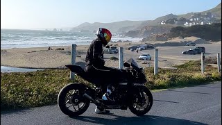 COUNTRYSIDE RIDE TO BEACH ON AN R1 WITH A CBR600RR