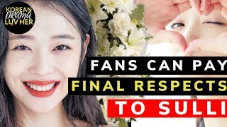 Fans Can Pay Final Respects To Sulli