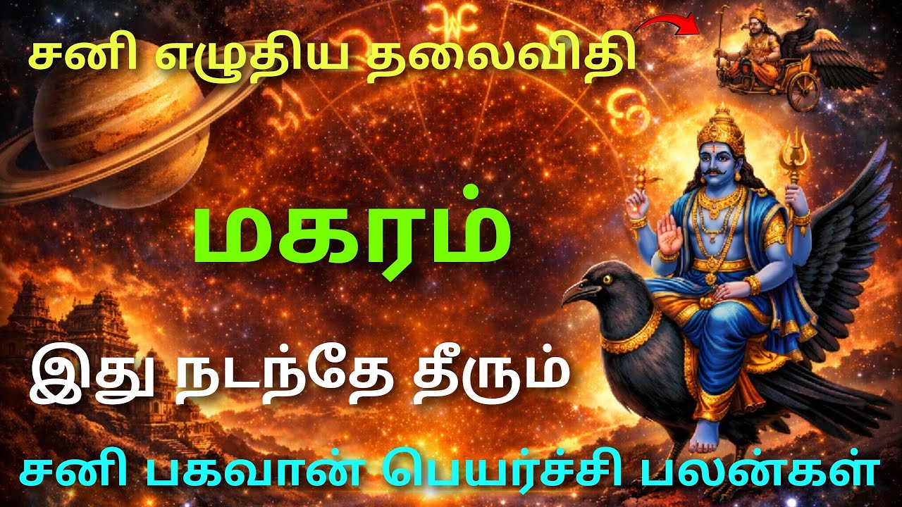 சனி பெயர்ச்சி பலன்கள் 2026 மகரம் sani peyarchipalan  palan sani peyarchi 2026 to 2029 tamil magaram