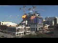 RAW VIDEO: Hard Rock Hotel collapse site crane demolition ...