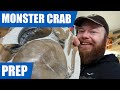 MONSTER fossil crab prep - the 50lbs crab finally gets prepped... and it's a beast!