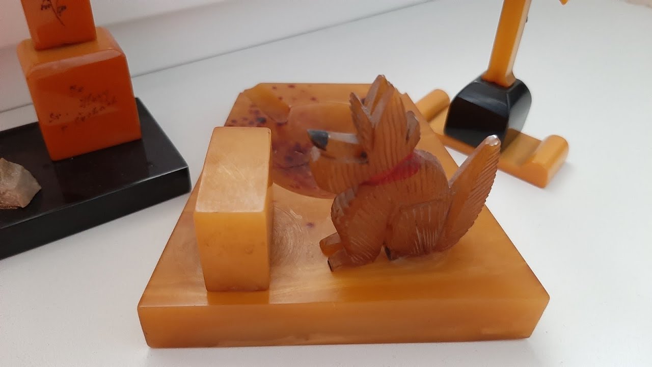 Бакелитовая пепельница с Виолити, желтый бакелит - YouTube