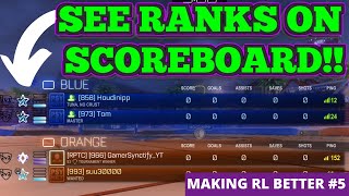 How to see opponent’s RANKS between the game in Rocket League!!!
