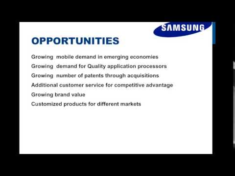 samsung swot analysis In the swot analysis of samsung, the strongest is its product portfolio which includes mobile phone, tablets, tv/audio/video, camera,. samsung swot analysis In the swot analysis of samsung, the strongest is its product portfolio which includes mobile phone, tablets, tv/audio/video, camera,.