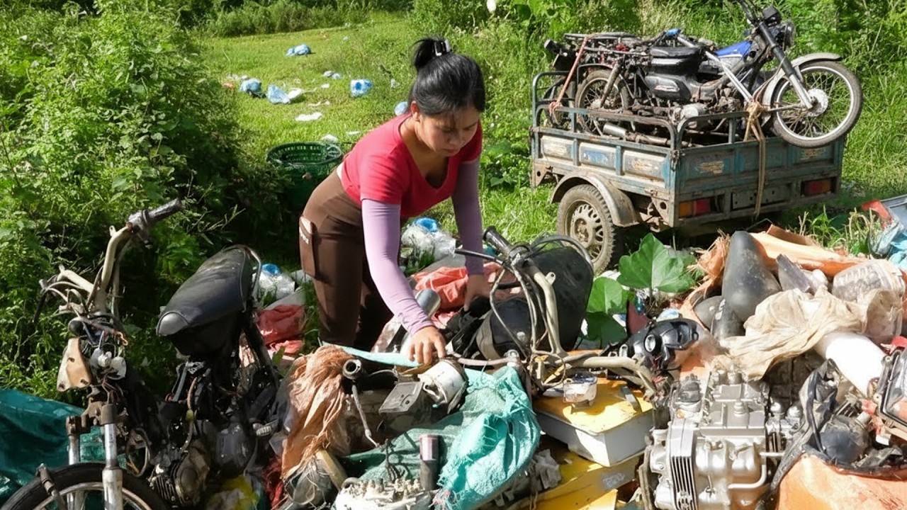 Mechanical Girl Restores Abandoned Motorcycles to Full Working Condition