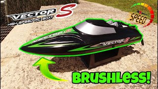 : VOLANTEX VECTOR S Brushless RC Boat 3S Speed Test