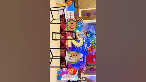 Birthday decoration idea | Cocomelon theme party for kids | Cocomelon birthday party balloon ideas
