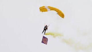 Women skydivers jump to celebrate right to vote
