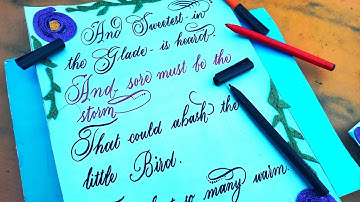 How to write stylish and Beautiful calligraphy using marker || Cursive handwriting