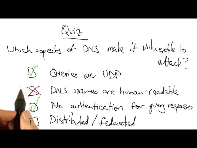 23   DNS Vulnerablitiy Quiz Answer