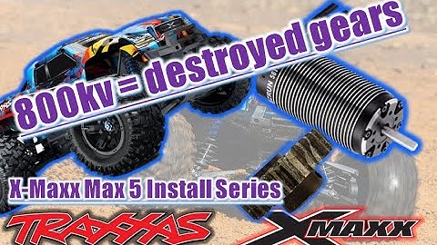 Traxxas X-Maxx Hobbywing Max 5 ESC fitting with 800KV motor - great electrics crap gears