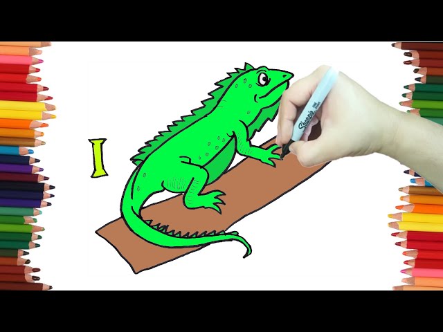 Como desenhar facil uma iguana a lápis ou caneta siga o passo a