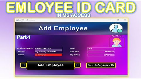 How to create student ID card in ms access |id card in ms access how to make id card in ms access |