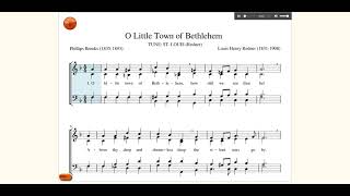 O Little Town Of Bethlehem. Tune St. Louis Redner. Philip Brooks Louis Henry Redner. Christmas.
