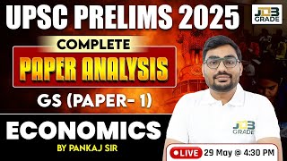 UPSC Prelims 2025 | Complete Paper Analysis | Economics | GS Paper 1 Prelims 2025 | JobGrade IAS
