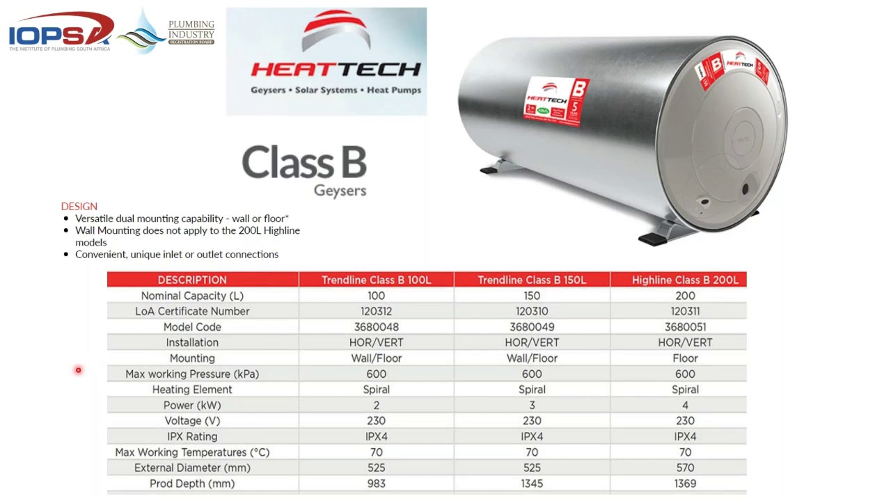 Pirb Breakfast Tech Talk B Rated Geysers - YouTube