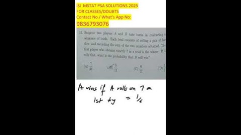 ISI MStat PSA 2025 Q15 Solved! | Step-by-Step Answer Explained #ISIMSTAT #MStash #MStat2025