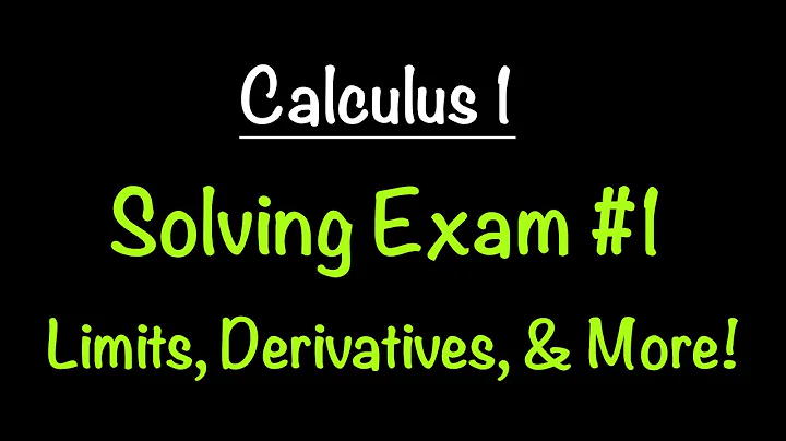 Calculus 1: Solving Exam 1 *Limits *Continuity *Derivatives *Rates of Change | Math with Professor V
