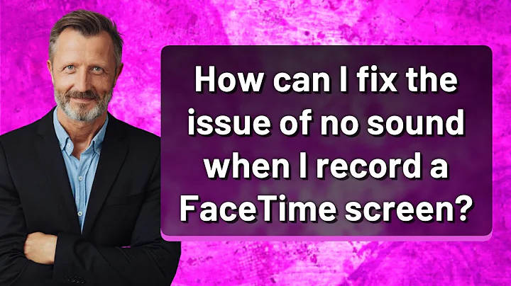 How can I fix the issue of no sound when I record a FaceTime screen?