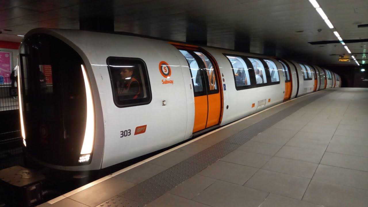 New Stadler stock on the Glasgow Subway, October 2024.