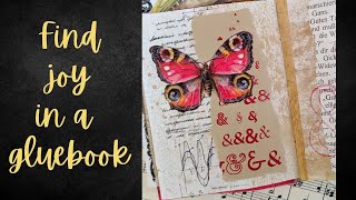 10 gluebook tips for BEGINNERS  How to start art journaling for simple joy + 50 prompts