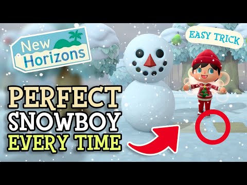 Animal Crossing New Horizons: How To Build PERFECT SNOWBOY EVERY TIME (ACNH Trick & Easy Method)