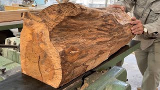 Full Make a Table From a Tree Trunk // Amazing Woodworking Project - Robert Madison Update