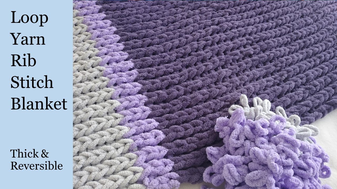 How to Make a Loop Yarn Blanket - Cutesy Crafts