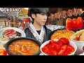 ASMR MUKBANG | 김치전 양념치킨 떡볶이 비빔밥 야외 먹방 FRIED CHICKEN AND RICE CAKE Tteokbokki