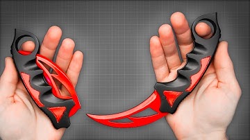 Making a FOLDING KARAMBIT from the ruler. How to make KARAMBIT from wood. CS:GO DIY