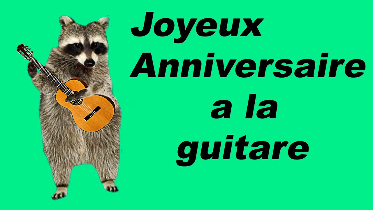 Joyeux Anniversaire A La Guitare Acoustique Par Un Raton Laveur Youtube