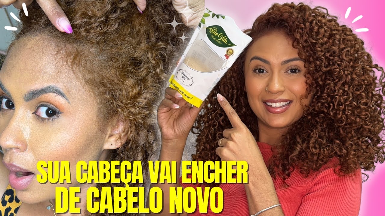 ESQUEÇA OS CABELOS GRISALHOS E CARECAS! 🔥APENAS 2 INGREDIENTES PODEROSOS SEU CABELO CRESCERÁ RÁPIDO