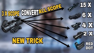 Pubg Mobile  New Trick in Hindi | 3x Scope Convert 15x scope And Any Scope
