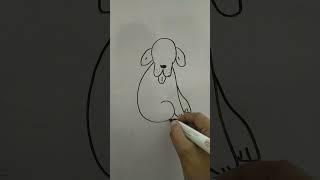 How to draw a dog easily shorts trending drawing stepbystep youtubeshorts easydraw howtodraw