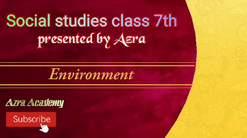 social studies for class 7th - Chapter 8 - Environment