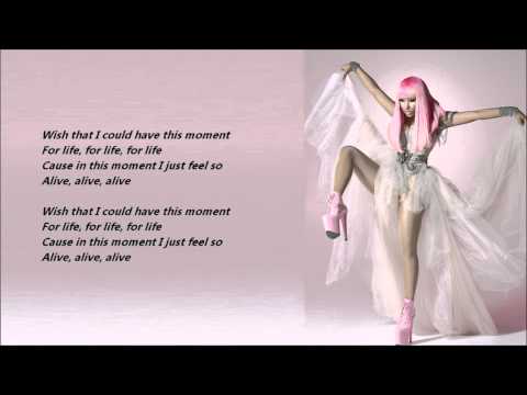 nicki-minaj-&-drake---moment-4-life-/\-lyrics-on-a-screen