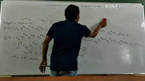 Constraints Geometric programming